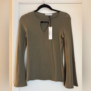 NWT Olive green long sleeved very soft top by Red Haute